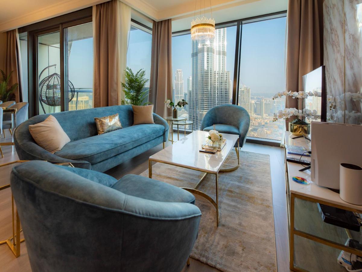 Апартаменти First Class 3Br With Full Burj Khalifa And Fountain View Дубай Екстер'єр фото